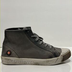 Softinos‎ by Fly London “Kip” High Top Grey Leather Sneaker Shoes Size 40
